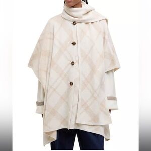 NWT Barbour Vienna Wool Blend Cape Sweater
